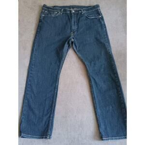 Levis 513 Jeans 36x30 Blue Denim Slim Straight Mid Rise Dark Wash